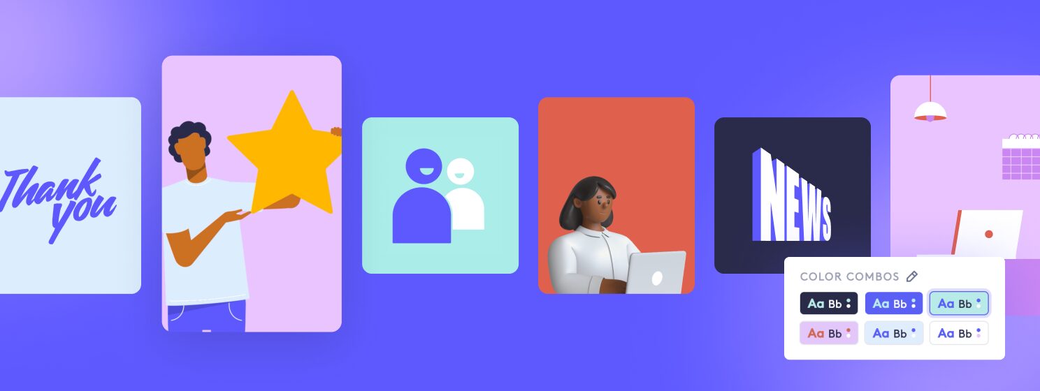 Digital illustration showing diverse people using various mobile apps like social media, news, and design tools such as Canva on smartphones and tablets, against a blue background.